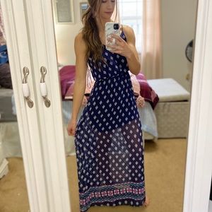 Shear Maxi Dress with Slip Underneath